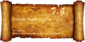 Telek Gabriella névjegykártya